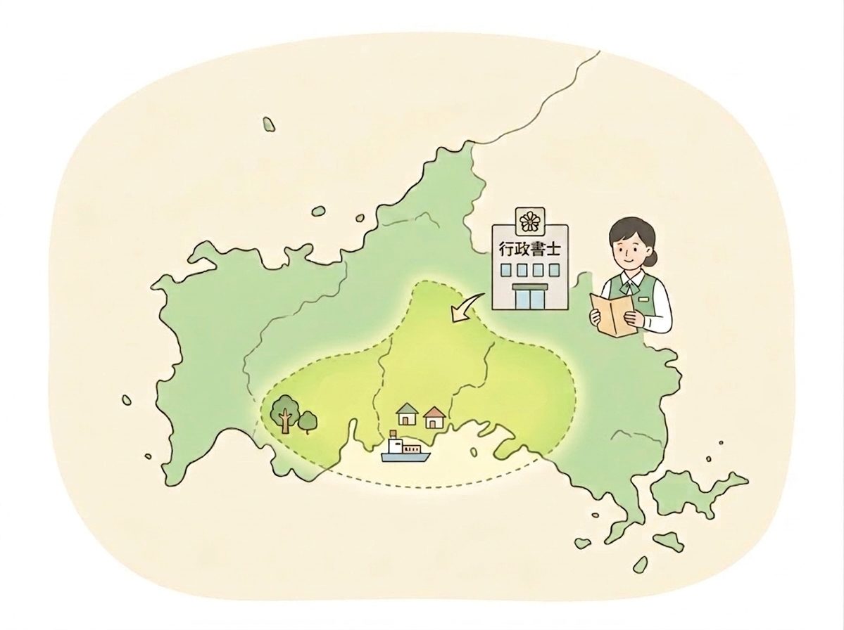 山口県と周南市下松市光市の地図イメージ