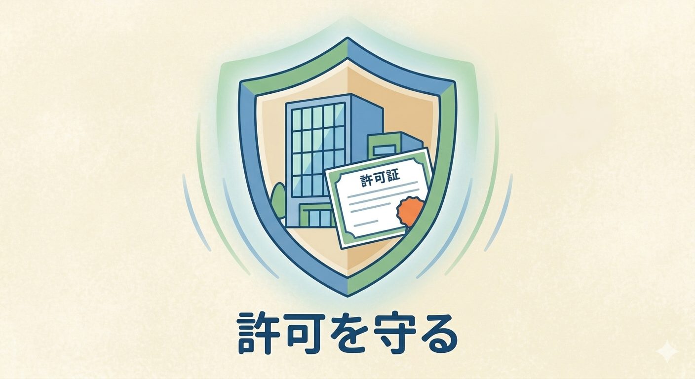 建設業許可を守るイメージ