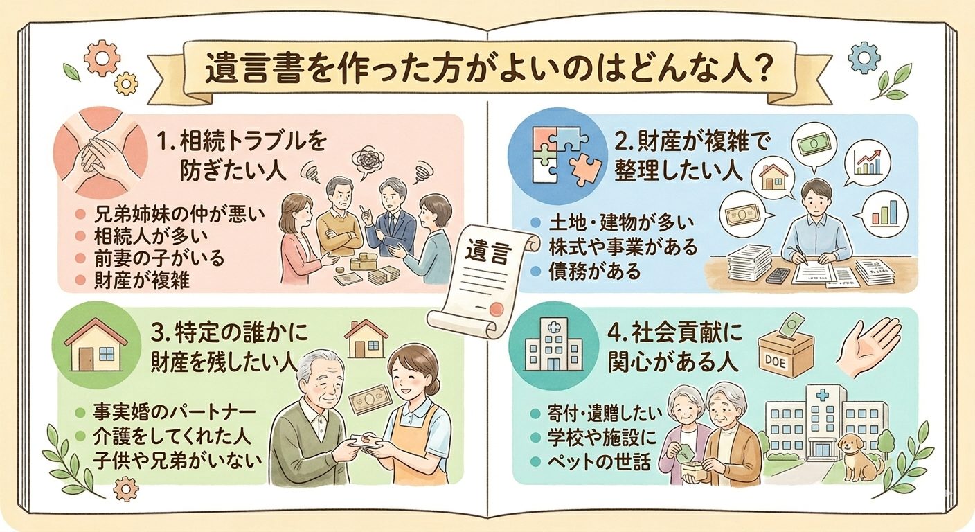 周南市・下松市・光市の遺言書作成相談イメージ