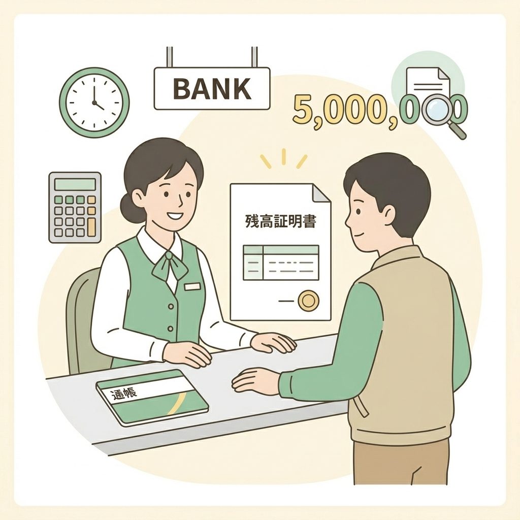 残高証明のイラスト