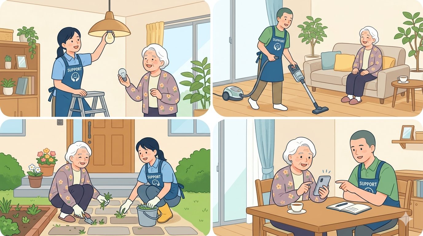 高齢の親を気にかけるご家族のイメージ