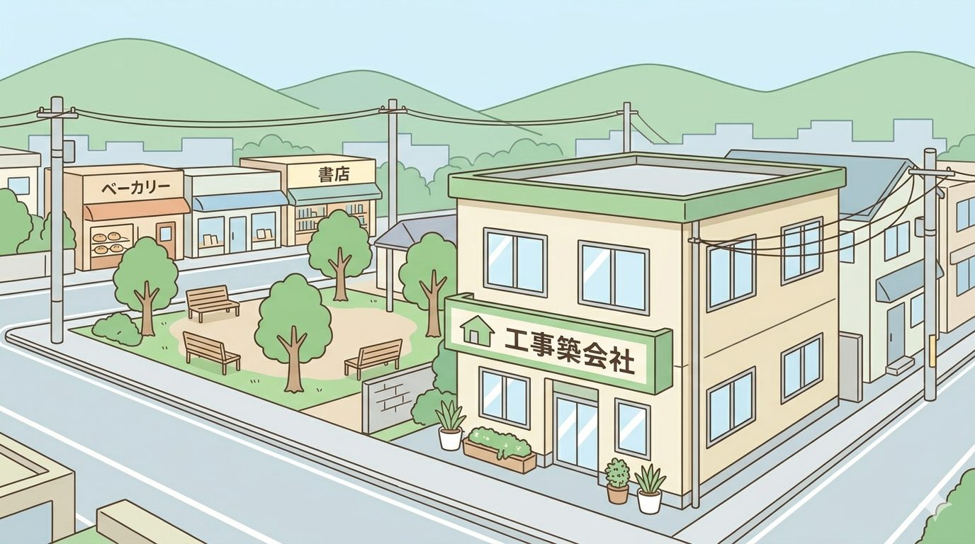 資材置場や倉庫のイラスト