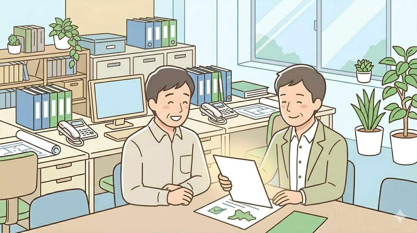 安心して相談できるイメージのイラスト