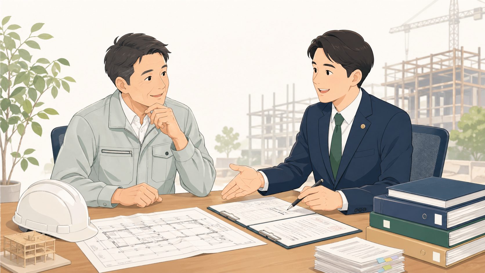 建設業手続きの相談イメージ