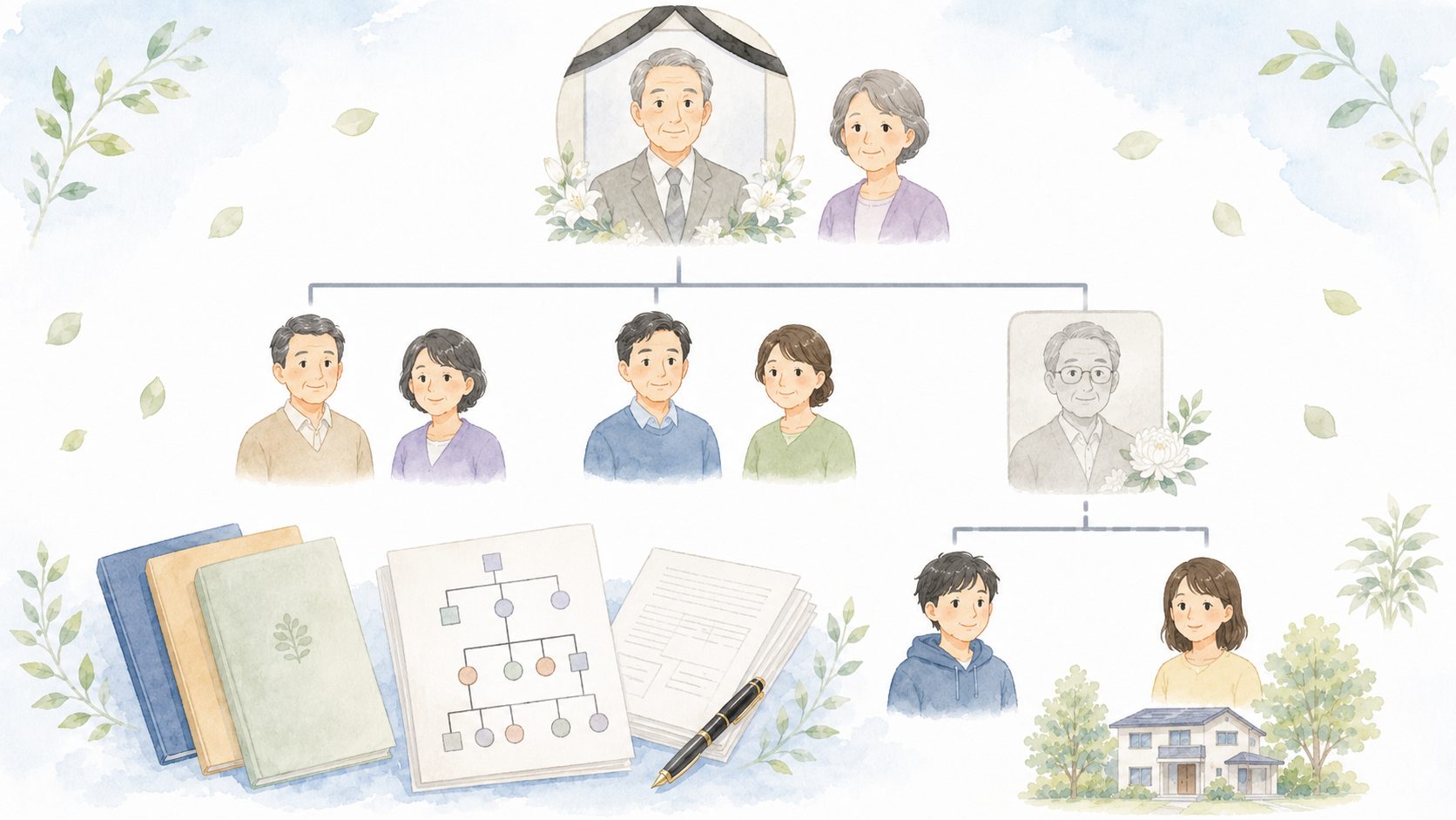 兄弟姉妹相続と代襲相続の関係を示すイメージ