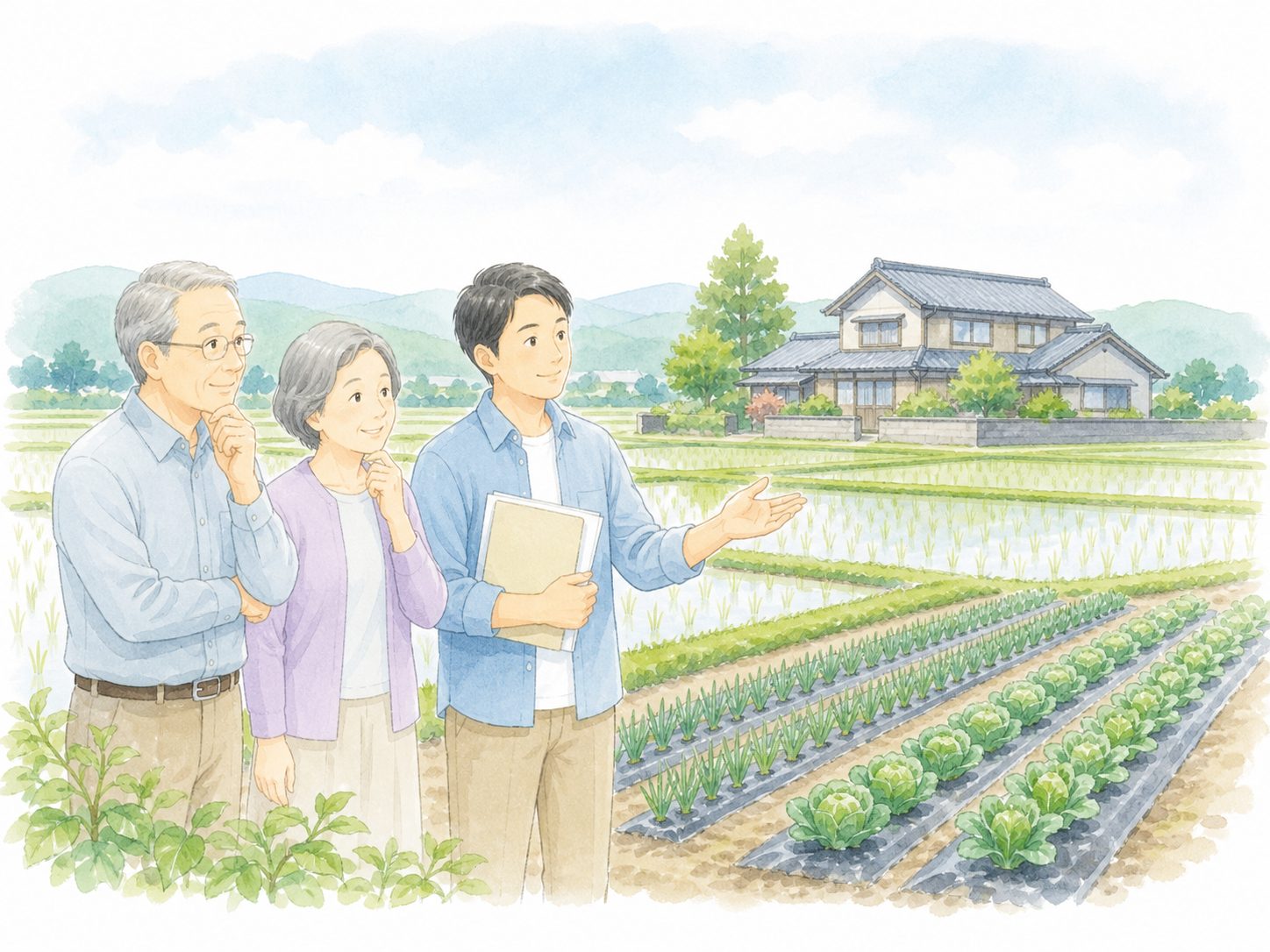 農地の売却と農地転用の違いを説明するイメージ